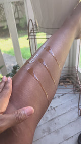 Rubbing oil into  skin